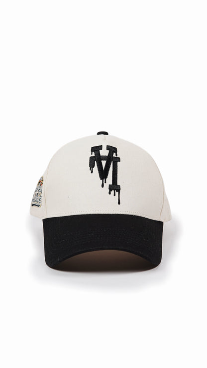 LA Drip Snapback Cream & Black